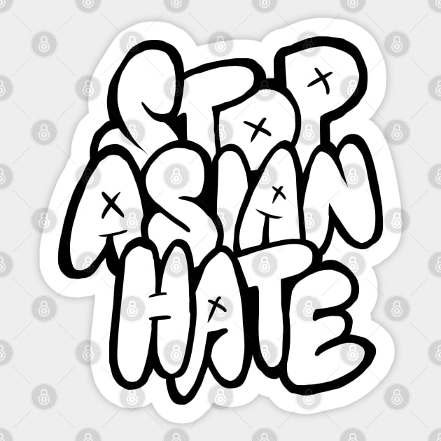 Stop Asian hate Graffiti Typography Sticker by yogisnanda
